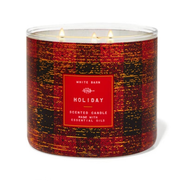 Bath & Body Works 3 Wick Holiday Scent Candle